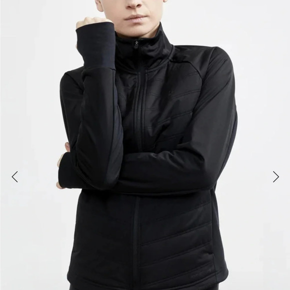 Craft Women’s XL ADV Essence Warm Jacket Black NWT Wind Protection Thumbholes - Picture 9 of 14